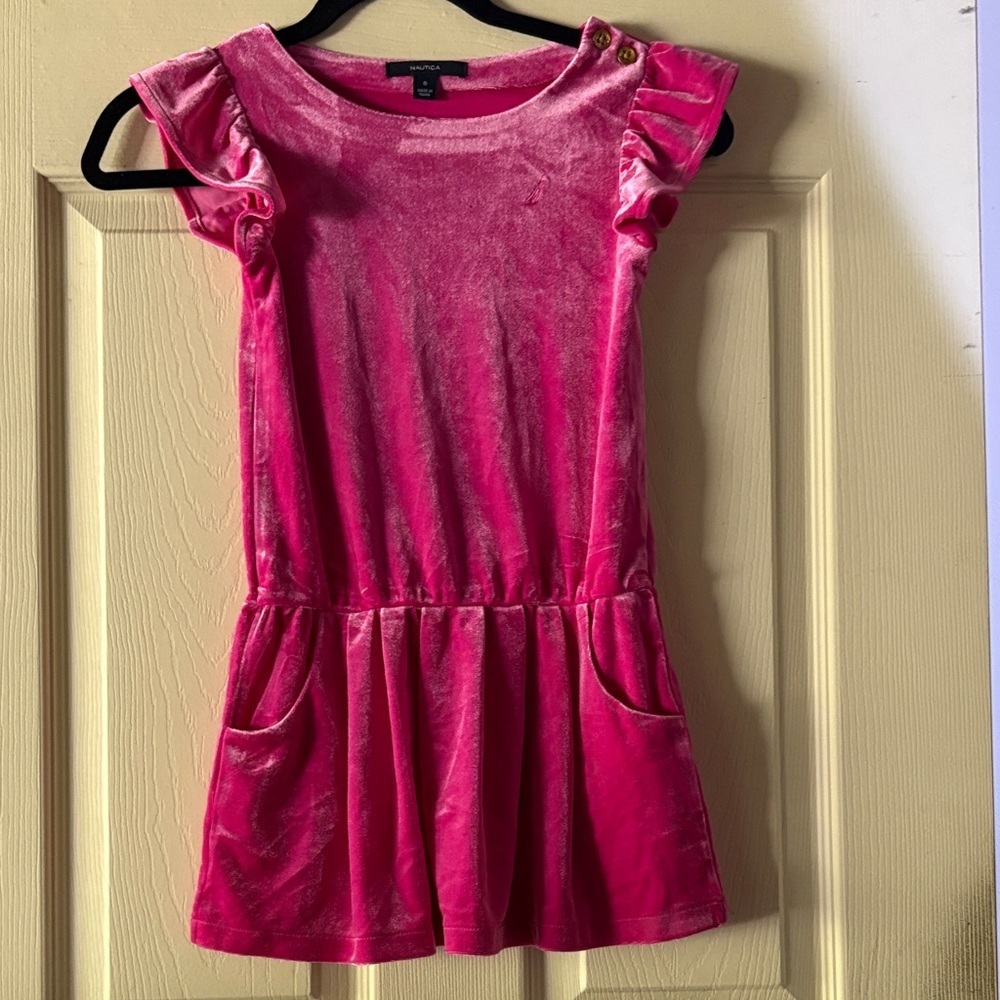 Nautica Pink Velvet Kids Dress